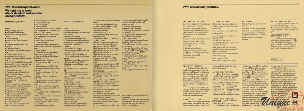 1980 Buick Riviera Brochure Page 6
